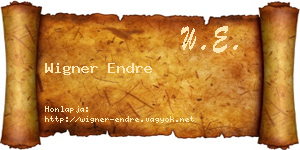 Wigner Endre névjegykártya